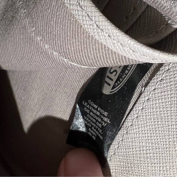 FOSSIL Cowhide Leather Trifold Color-block Wallet- Grey, Hot Pink, Peach, Brown - Picture 9 of 9